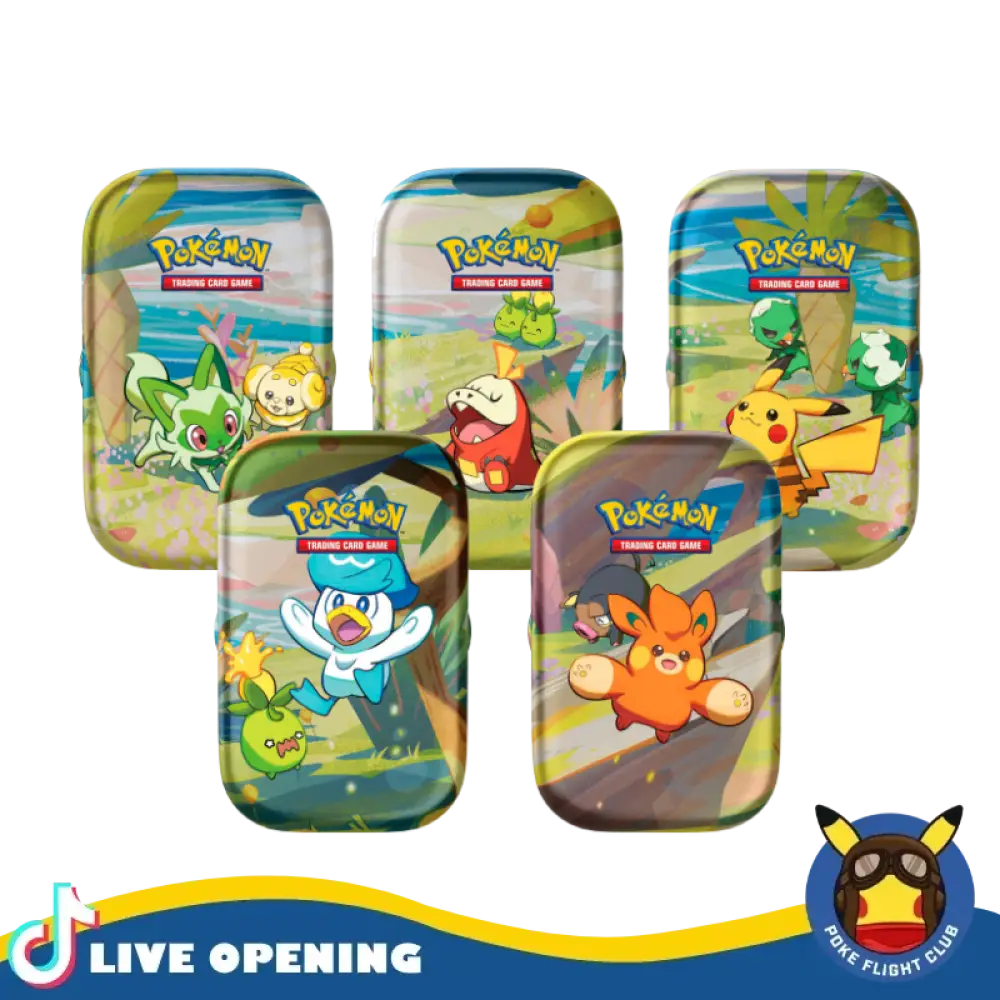 Pokemon Paldea Friends Mini Tin Cards Live Opening @Pokefligtclub Card Games