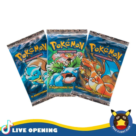 Pokemon Base Set Unlimited Single Pack CARDS LIVE OPENING @PokeFlightClub 1 Booster Pack Card Games