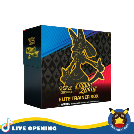 Pokémon Crown Zenith Elite Trainer Box Cards Live Opening @Pokeflightclub Card Games