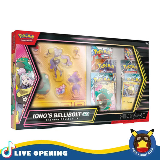 Pokemon English Iono’s Bellibolt ex Premium Collection CARDS LIVE OPENING Premium Collection Box Card Games