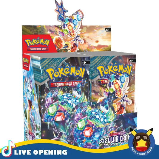 Pokemon English Sv7 Stellar Crown Cards Live Opening Booster Box Card Games