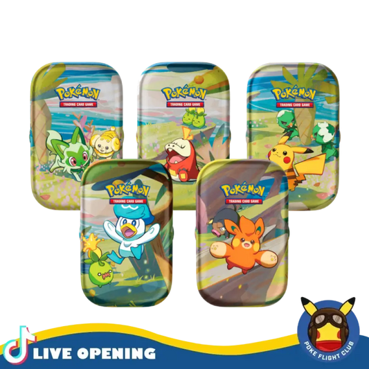 Pokemon Paldea Friends Mini Tin Cards Live Opening @Pokefligtclub Card Games