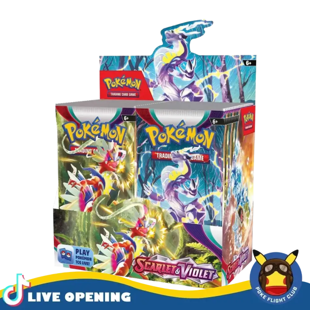 Pokemon English SV01 Scarlet and Violet Booster Pack and Box CARDS LIVE OPENING @PokeFlightClub