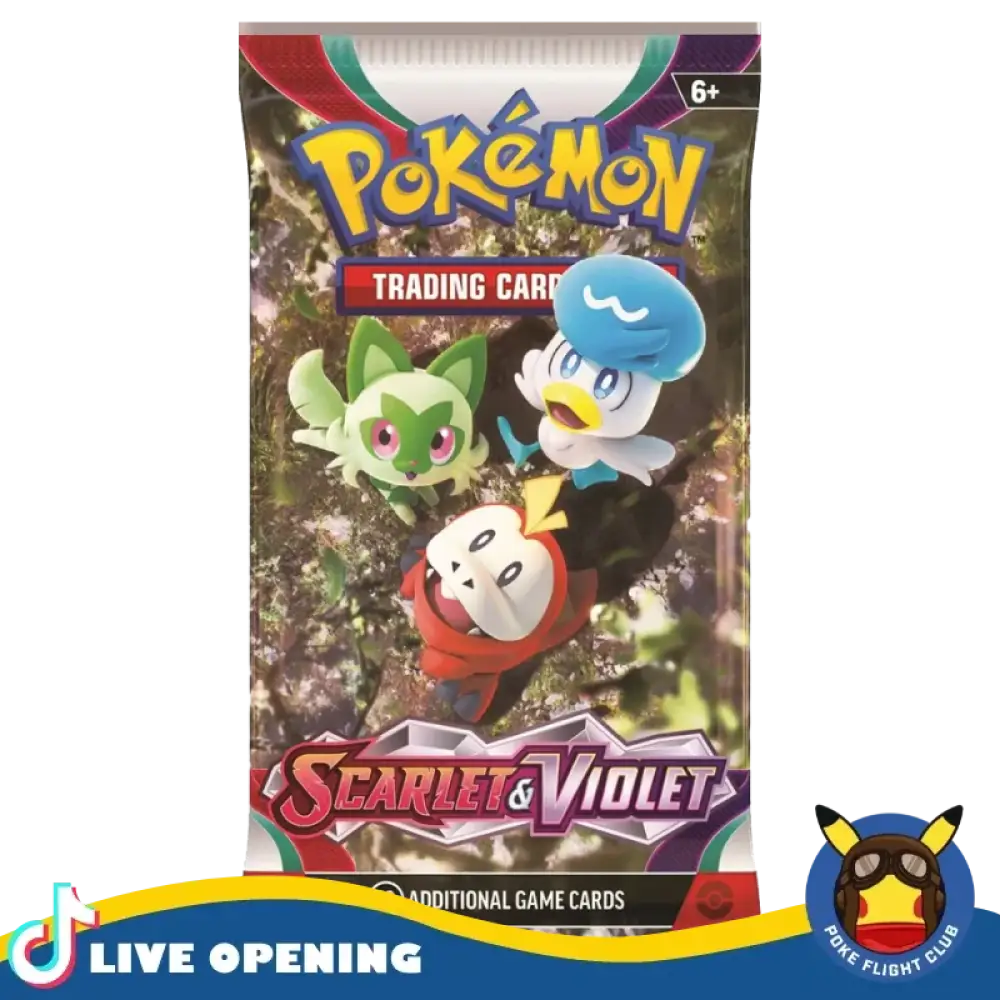 Pokemon Scarlet And Violet Booster Pack Cards Live Opening @Pokefligtclub Card Games