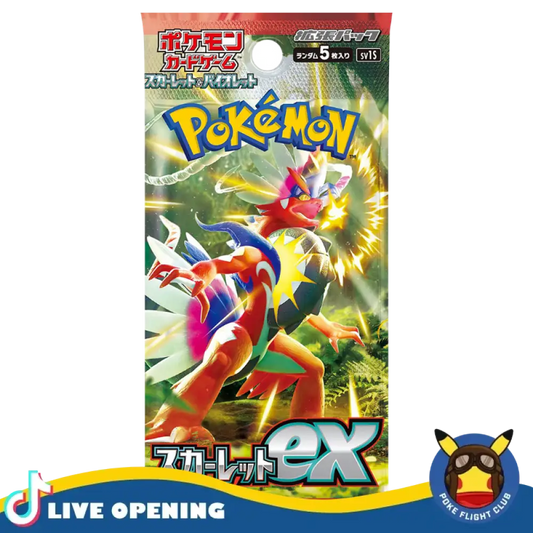 Pokemon Japanese SV1 Scarlet EX Booster CARDS LIVE OPENING @PokeFlightClub